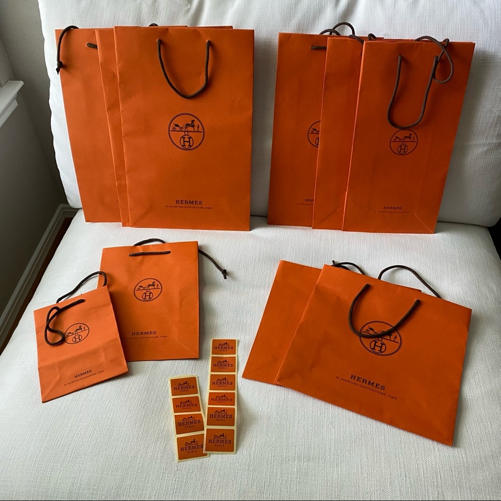 Hermes Shopping Bags and Stickers